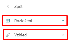 Rozložení a vzhled